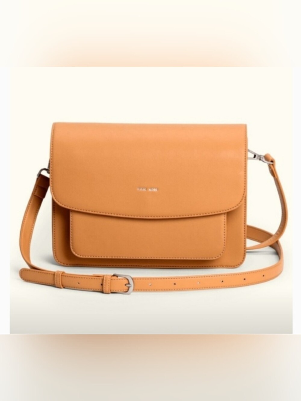 Anthropologie Pixie Mood Zoe Vegan Leather Crossbody Bag In Cognac
